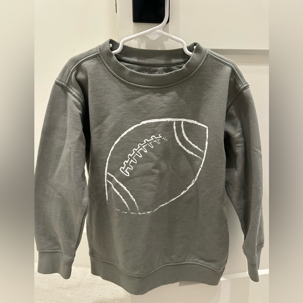 Mustard and Ketchup Kids Gray Football Sweatshirt